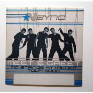 NSYNC Backstage Pass No Strings Attached Justin Timberlake 2000 Tour Pop Rock